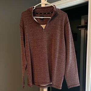 GAP Men's Maroon Zip-Up Sweater